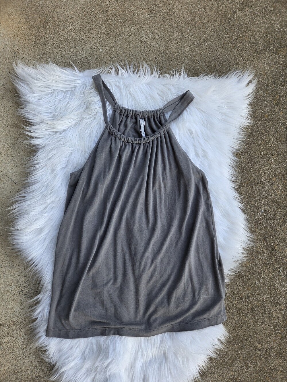 Old Navy - Gray Sleeveless Gathered Neck Tank - Size Small